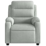 vidaXL Fauteuil inclinable gris clair velours
