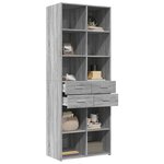 vidaXL Buffet haut sonoma gris 70x42 5x185 cm bois d'ingénierie