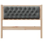 vidaXL Tête de lit marron et gris foncé 100 cm Bois massif en pin