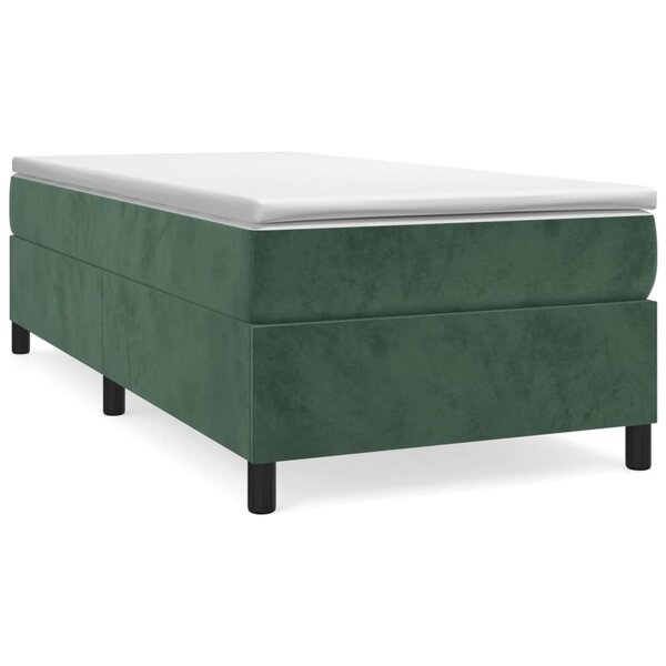 vidaXL Sommier à lattes de lit avec matelas Vert foncé 90x190 cm
