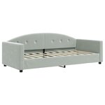 vidaXL Lit de repos sans matelas gris clair 90x190 cm velours