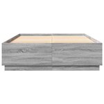 vidaXL Cadre de lit sonoma gris 140x200 cm bois d'ingénierie