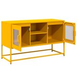 vidaXL Meuble TV jaune moutarde 100 5x39x60 5 cm acier