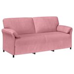 vidaXL Sofa 3 places Rose 198 x 83 x 95 cm Velours