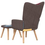 vidaXL Chaise de relaxation avec repose-pied Patchwork Tissu