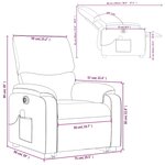vidaXL Fauteuil inclinable de massage électrique crème similicuir