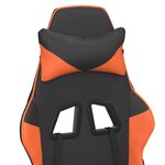 vidaXL Chaise de jeu de massage Noir et orange Similicuir