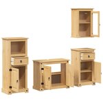 vidaXL Ensemble de meubles salle de bain 4 Pièces Corona bois pin massif