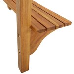 vidaXL Table de bar de balcon 90x37x122 5 cm Bois d'acacia massif