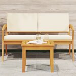 Table d'appoint vidaXL 45x45x38 cm en bois massif d'acacia