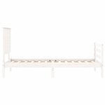 vidaXL Cadre de lit sans matelas blanc 100x200 cm bois massif