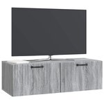 vidaXL Meuble TV mural Sonoma gris 98 x 41 x 30 cm Bois d'ingénierie