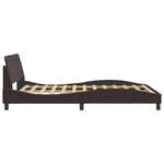 vidaXL Cadre de lit sans matelas marron foncé 140x200 cm tissu