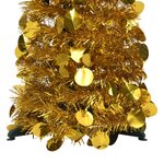 vidaXL Sapin de Noël artificiel escamotable doré 120 cm PET