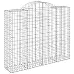vidaXL Paniers à gabions arqués 15 Pièces 200x50x160/180 cm Fer galvanisé