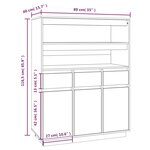 vidaXL Buffet haut 89x40x116 5 cm Bois massif de pin
