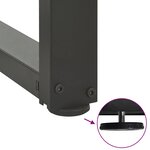 vidaXL Pieds de table à manger en T 2 pièces Anthracite 70x35x(72-73) cm Acier