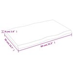 vidaXL Dessus de table bois massif traité bordure assortie