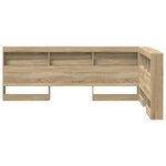 vidaXL Tête de lit de rangement Chêne sonoma 120 cm Bois d'ingénierie