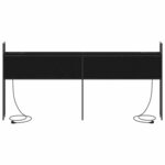 vidaXL Headboard de Rangement avec Station de Charge Chêne noir 180 cm