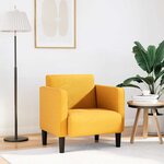 vidaXL Canapé-chaise accoudoirs jaune foncé 54 cm tissu velours côtelé