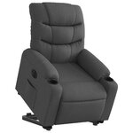 vidaXL Fauteuil inclinable électrique gris foncé tissu