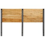 vidaXL Tête de lit 160 cm bois massif d'acacia et fer