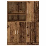 vidaXL Ensemble d'armoires de cuisine 2 Pièces vieux bois