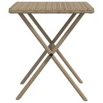 vidaXL Chaises longues lot de 2 avec table beige résine tressée
