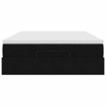 VidaXL Cadre de lit ottoman avec matelas noir 140x200 cm velours
