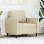 vidaXL Fauteuil Crème 60 cm Similicuir