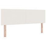 vidaXL Tête de lit LED Crème 144 cm Tissu en velours côtelé