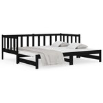 vidaXL Lit coulissant 2x(90x190) cm Bois de pin massif