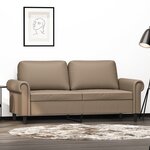 vidaXL Canapé à 2 places Cappuccino 140 cm Similicuir