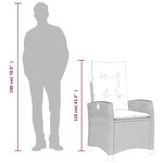 vidaXL Ensemble à manger de jardin coussins 5Pièces Noir Résine tressée