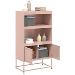 vidaXL Buffet haut rose 68 5x38 5x123 5 cm acier