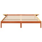 vidaXL Cadre de lit avec tables de chevet Marron Marron cire