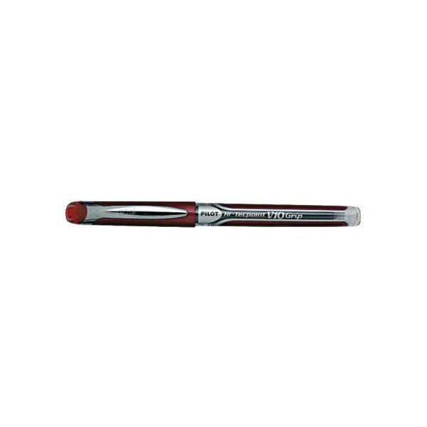 Stylo roller Hi-Tec V10 grip pointe aiguille rouge PILOT