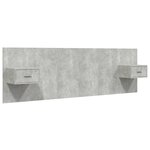 vidaXL Tête de lit avec armoires Gris béton Bois d'ingénierie
