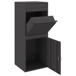 vidaXL Boîte de dépôt de colis Noir 41 x 38 x 103 cm Acier