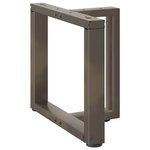 vidaXL Pieds de table basse en T  2 pièces  noir  50 x 25 x (42-43) cm  acier