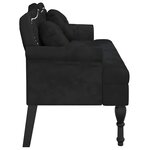 vidaXL Banc avec coussins Noir 120 5x65x75 cm Velours