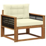 vidaXL Sofa de milieu extérieur Bois d'Acacia Massif Naturel