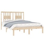 vidaXL Cadre de lit sans matelas bois massif 120x200 cm