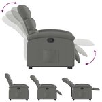 vidaXL Fauteuil inclinable Gris foncé Tissu