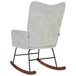 vidaXL Chaise à bascule Gris clair Velours