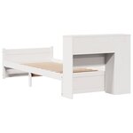 vidaXL Lit bibliothèque sans matelas blanc 75x190cm bois de pin massif