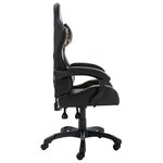 vidaXL Fauteuil de jeux vidéo Noir et camouflage Similicuir