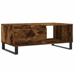 vidaXL Table basse Chêne fumé 90x50x36 5 cm Bois d'ingénierie