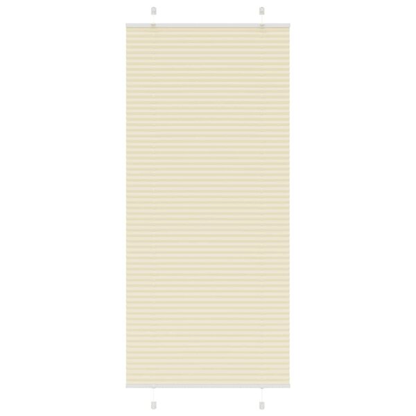 vidaXL Store plissé crème 85x200 cm largeur du tissu 84 4 cm polyester